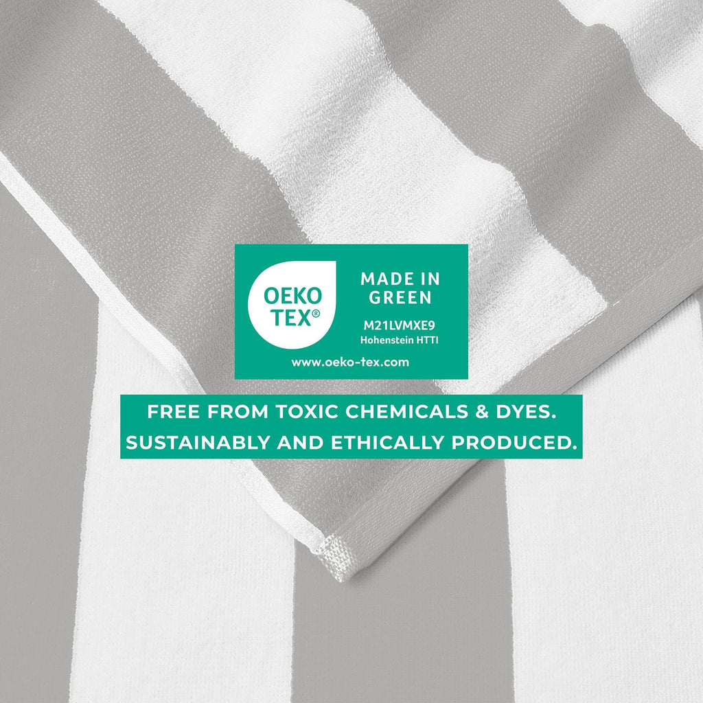 Elegant Cotton Velour Cabana Stripe Beach Towel – Novia Collection