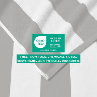 Elegant Cotton Velour Cabana Stripe Beach Towel – Novia Collection