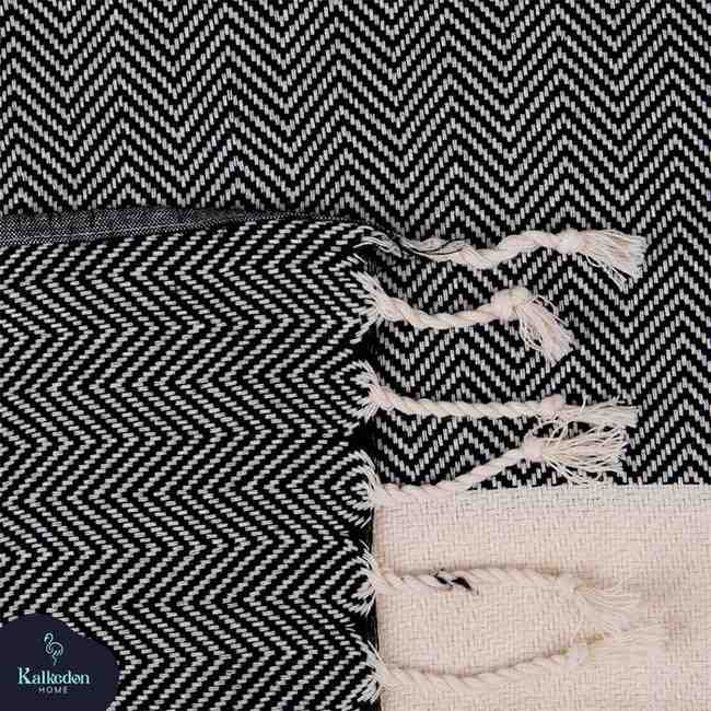 Herringbone Turkish Towel | Oversized Sand-Resistant Cotton Towel