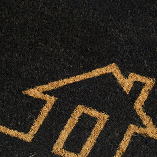 Home View Black Natural Coir Doormat