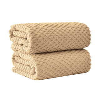 Grayson Cotton Diamond Waffle Weave Bath Towel Set
