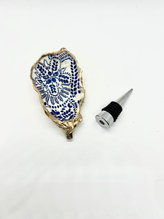 Gold Gilded Oyster Wine Stopper