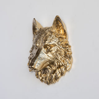 Sculpted Mini Faux Wolf Head Wall Decor