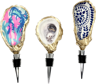 Gold Gilded Oyster Wine Stopper