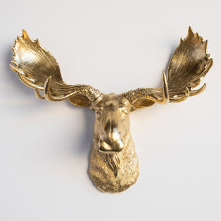 Sculpted Faux Moose Head Wall Decor