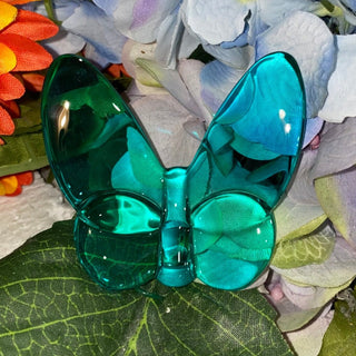 Le Mariposa Crystal Butterfly Figurine in Turquoise