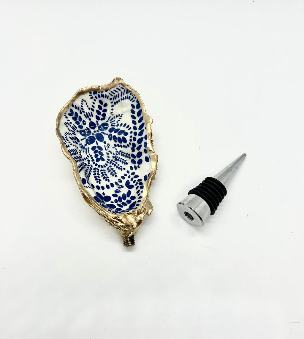 Gold Gilded Oyster Wine Stopper