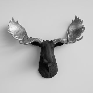 Sculpted Faux Moose Head Wall Decor