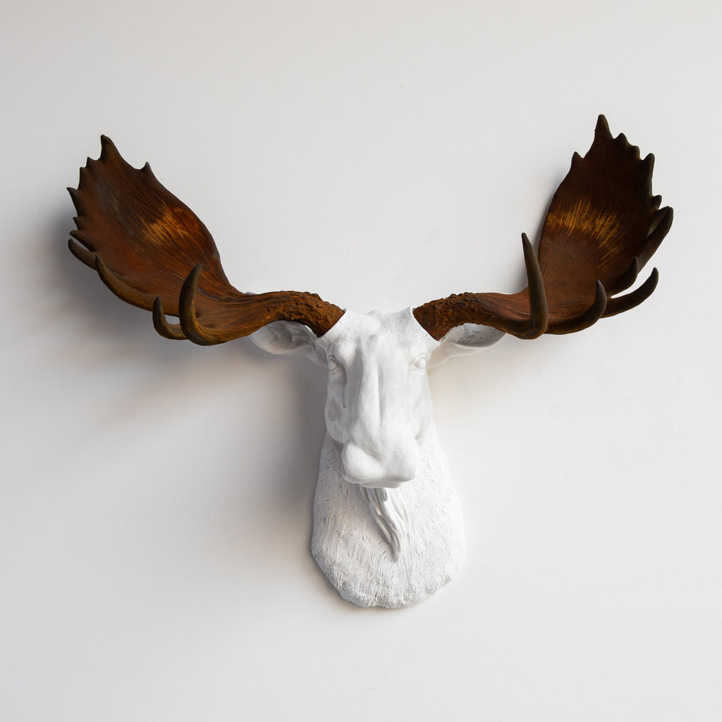 Sculpted Faux Moose Head Wall Decor