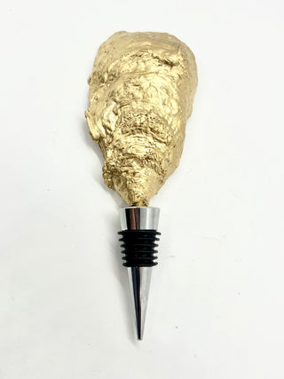 Gold Gilded Oyster Wine Stopper