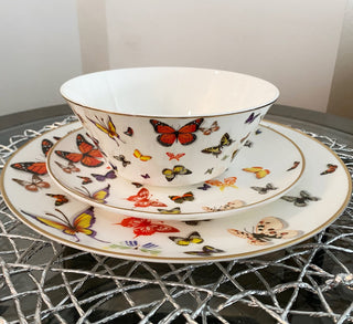 Butterfly Bone China Dish Set Service for 4