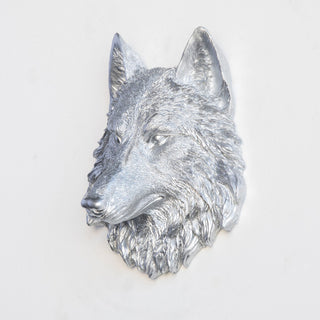 Sculpted Mini Faux Wolf Head Wall Decor