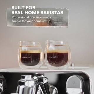 Double-Wall Espresso Pouring Glasses with Spout – Set of 2