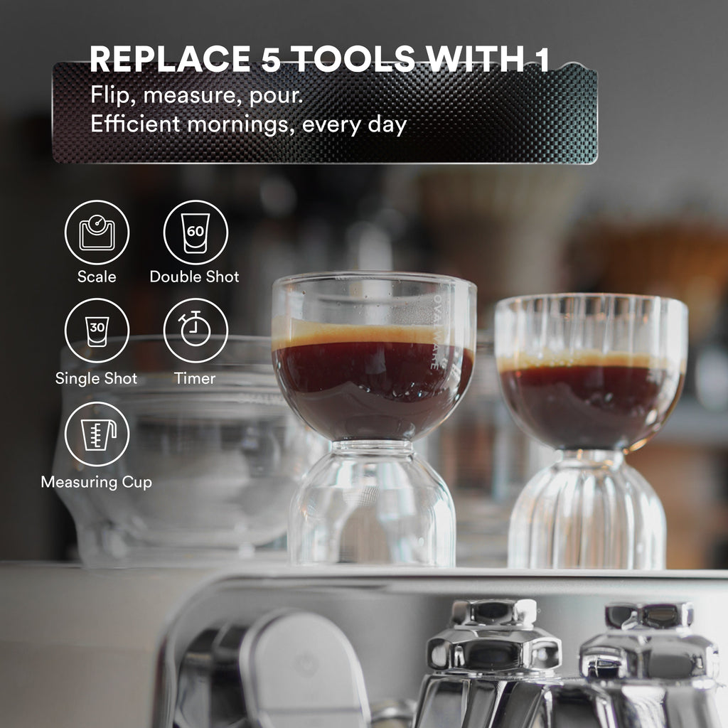 Stackable Espresso Shot Glasses with Measurements – Set of 2