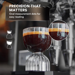 Stackable Espresso Shot Glasses with Measurements – Set of 2