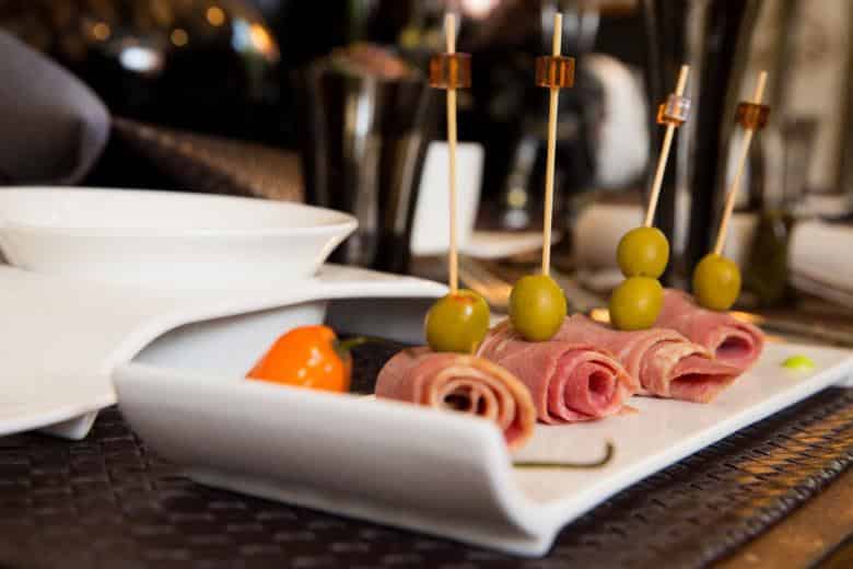 Modern Long Serving Plate Set of 4 | Fine Bone China Appetizer & Dessert Platter