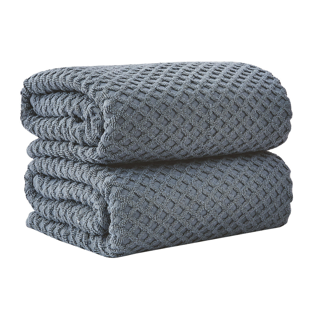 Grayson Cotton Diamond Waffle Weave Bath Towel Set
