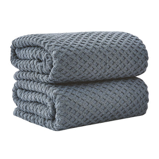 Grayson Cotton Diamond Waffle Weave Bath Towel Set