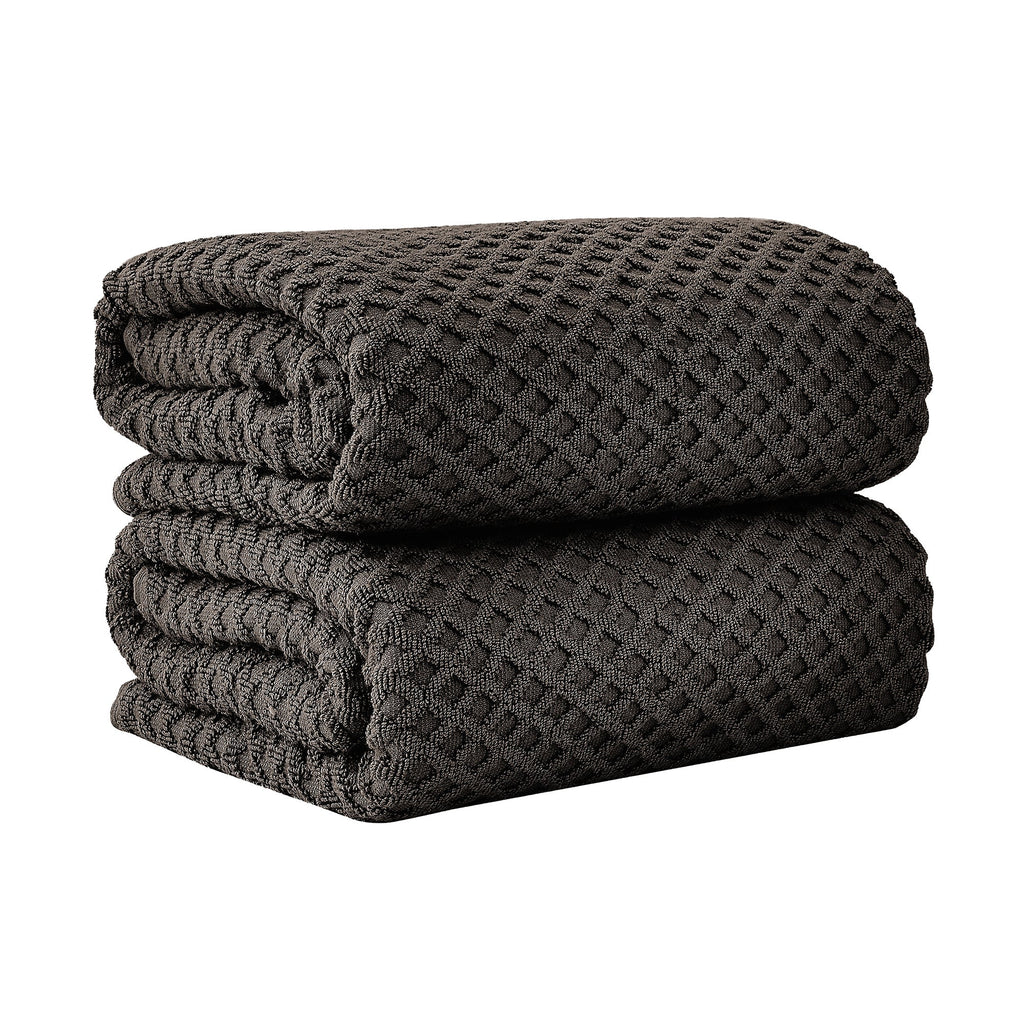 Grayson Cotton Diamond Waffle Weave Bath Towel Set