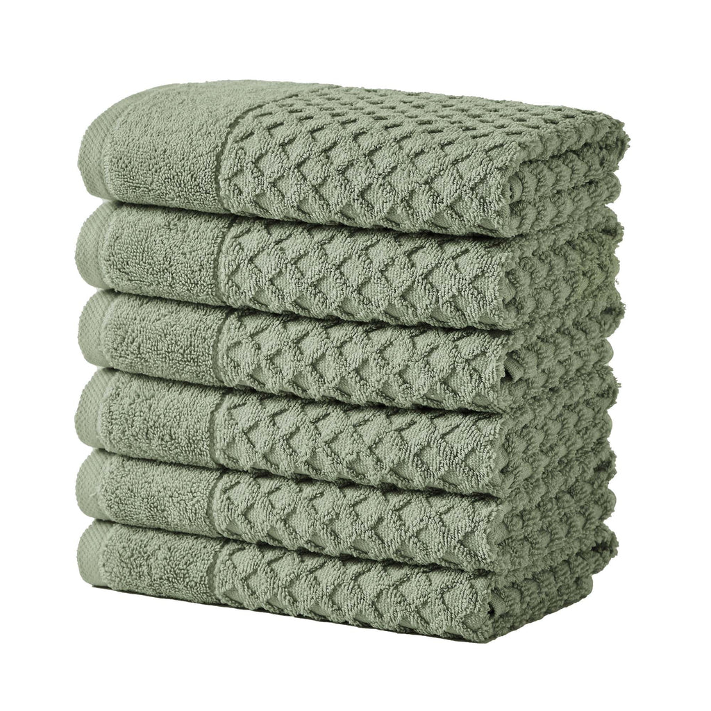 Grayson Cotton Diamond Waffle Weave Bath Towel Set