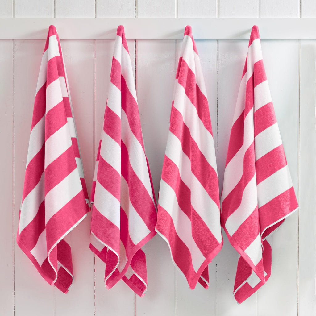 Elegant Cotton Velour Cabana Stripe Beach Towel – Novia Collection