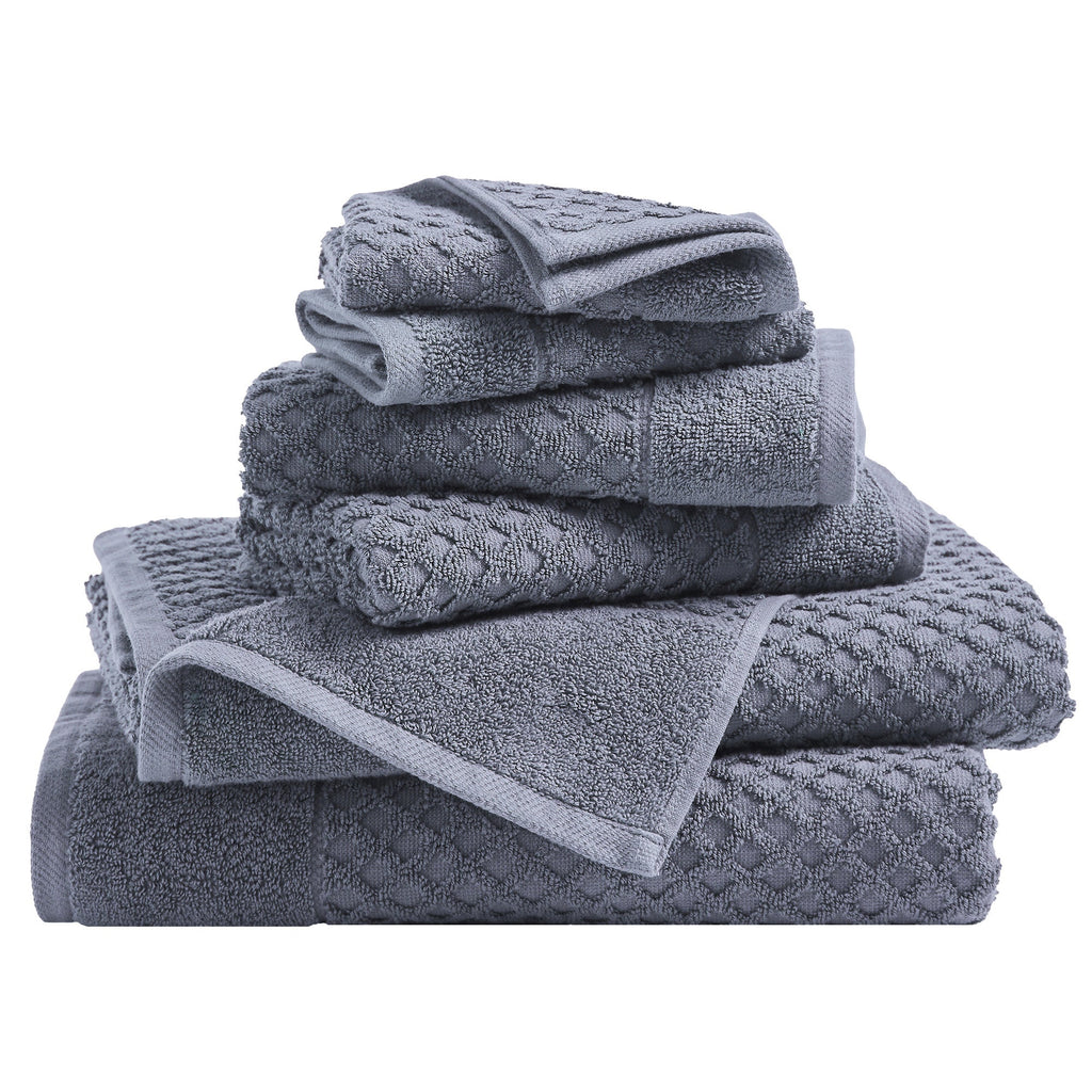 Grayson Cotton Diamond Waffle Weave Bath Towel Set