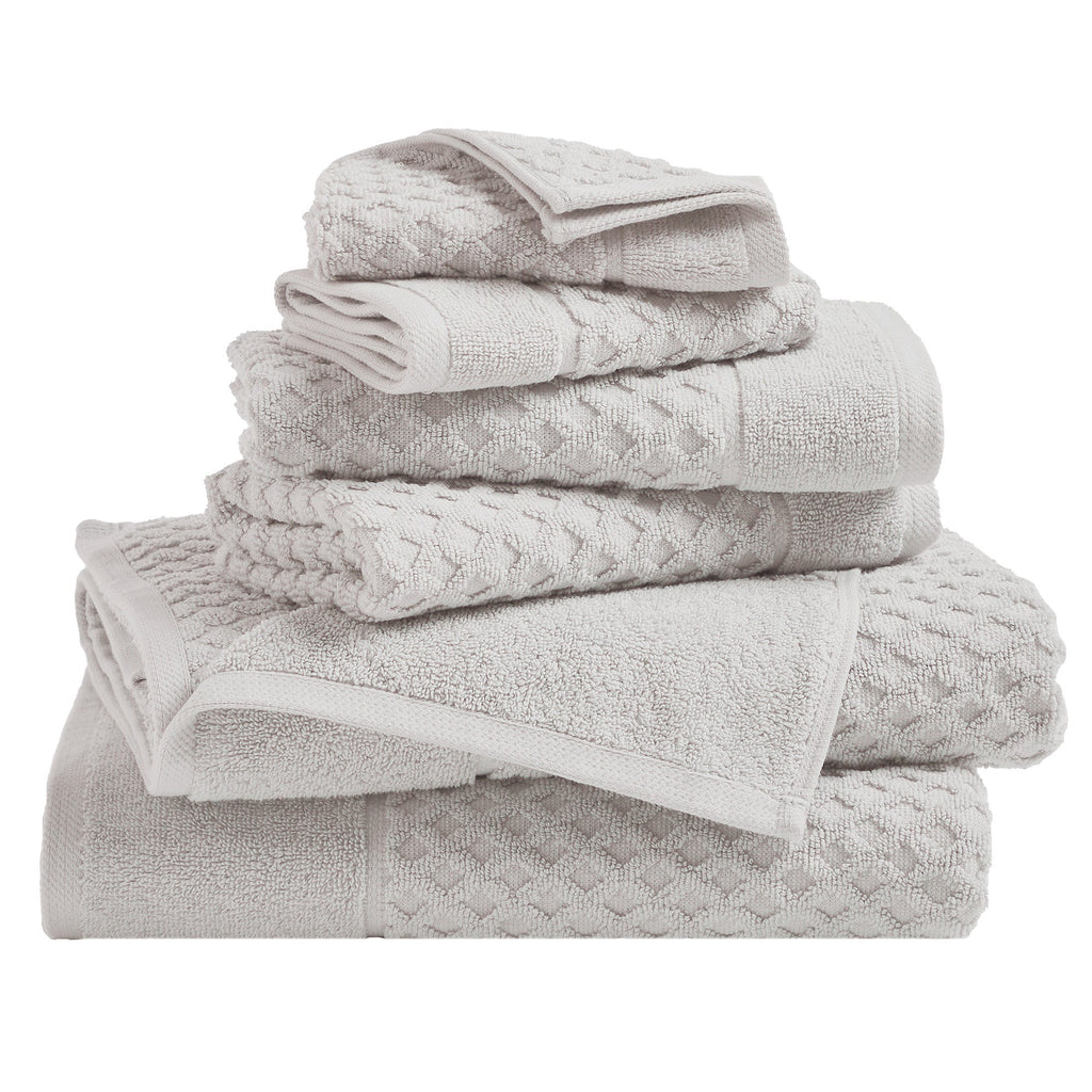 Grayson Cotton Diamond Waffle Weave Bath Towel Set