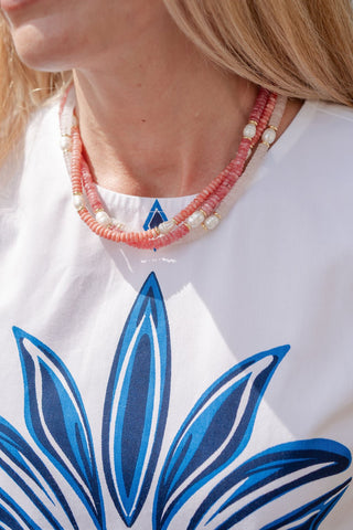 Jenny Quartz Beaded Necklace with Freshwater Pearl