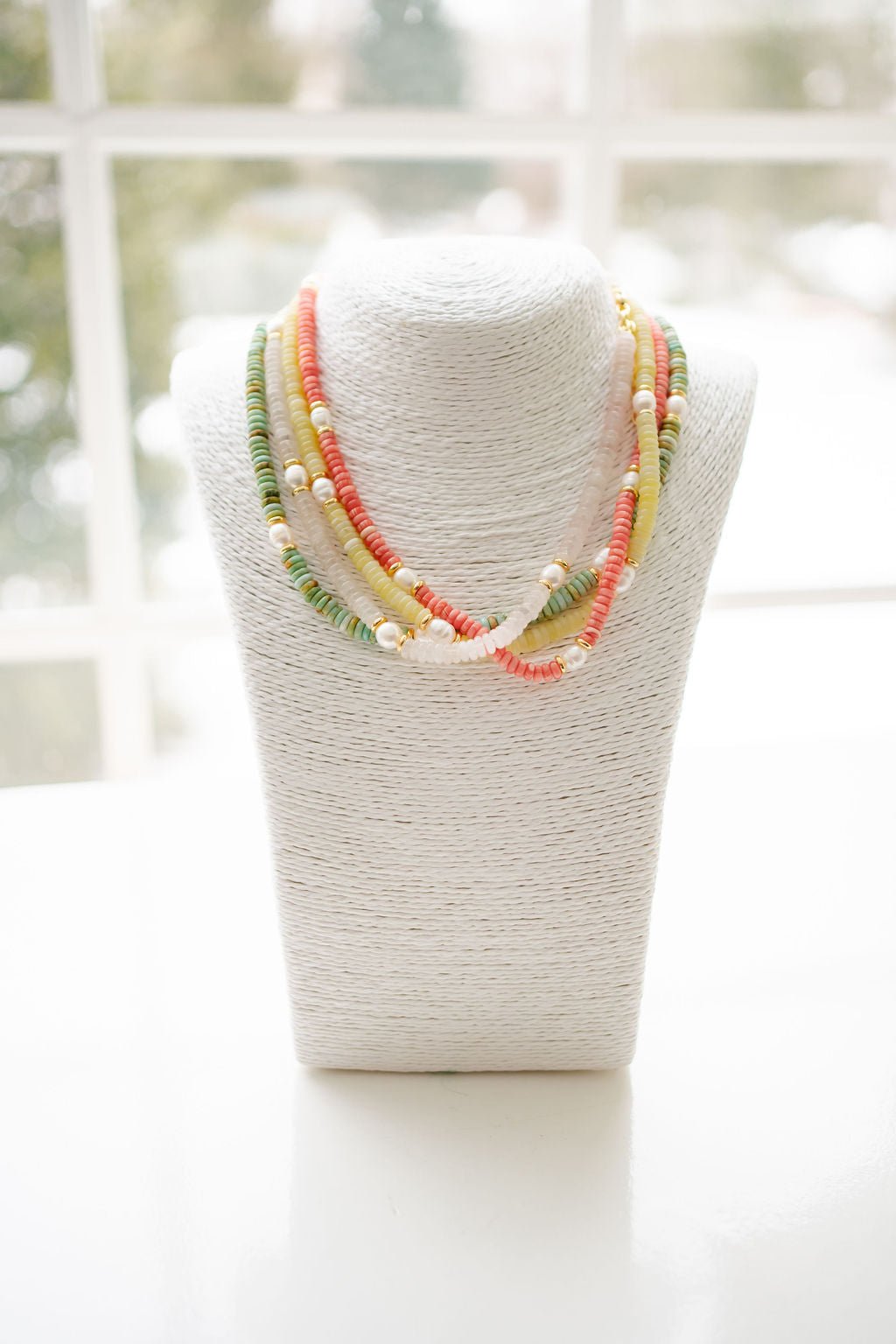 Jenny Quartz Beaded Necklace with Freshwater Pearl