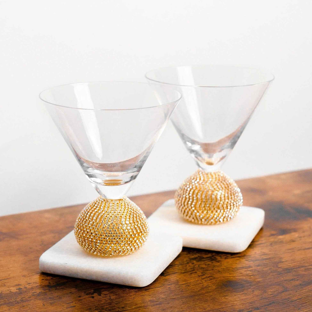 Crystal Bling Martini Glasses – Set of 2