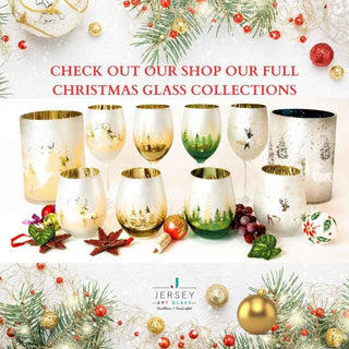 Frosted Gold & Silver Deer Stemless Wine Glasses – Set of 2
