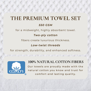 Grayson Cotton Diamond Waffle Weave Bath Towel Set