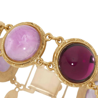 Round Amethyst & Lilac Bracelet