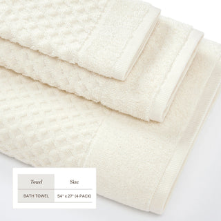 Grayson Cotton Diamond Waffle Weave Bath Towel Set