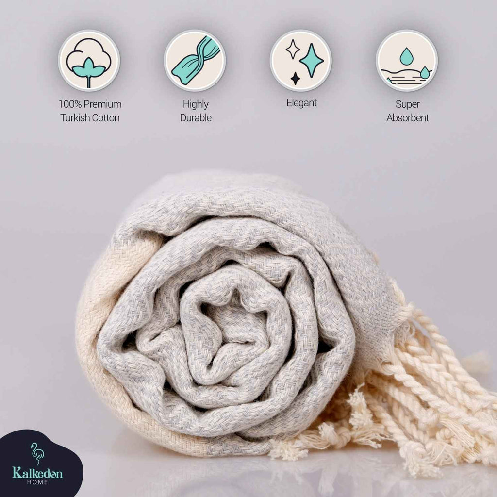 Diamond Turkish Cotton Beach Towel | Quick-Dry & Sand Resistant