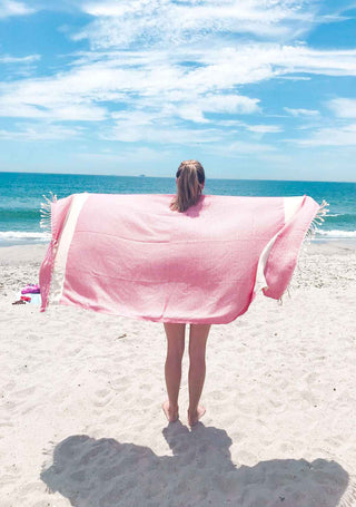 Diamond Turkish Cotton Beach Towel | Quick-Dry & Sand Resistant
