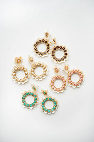 Kara Mother of Pearl Seashell Earrings