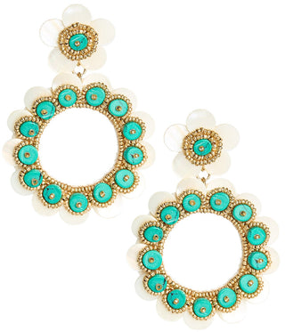 Kara Mother of Pearl Seashell Earrings