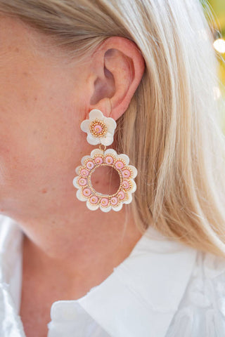 Kara Mother of Pearl Seashell Earrings