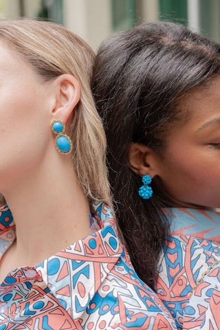Kate Cluster Earring - Turquoise - Belle of the Ball Collection