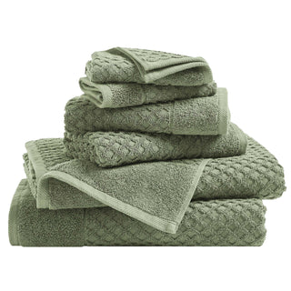 Grayson Cotton Diamond Waffle Weave Bath Towel Set