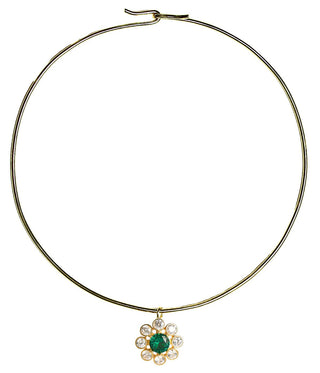 Kelly Emerald 18K Gold Plated Collar Necklace
