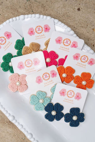 Kerry Beaded Clover Stud Earring