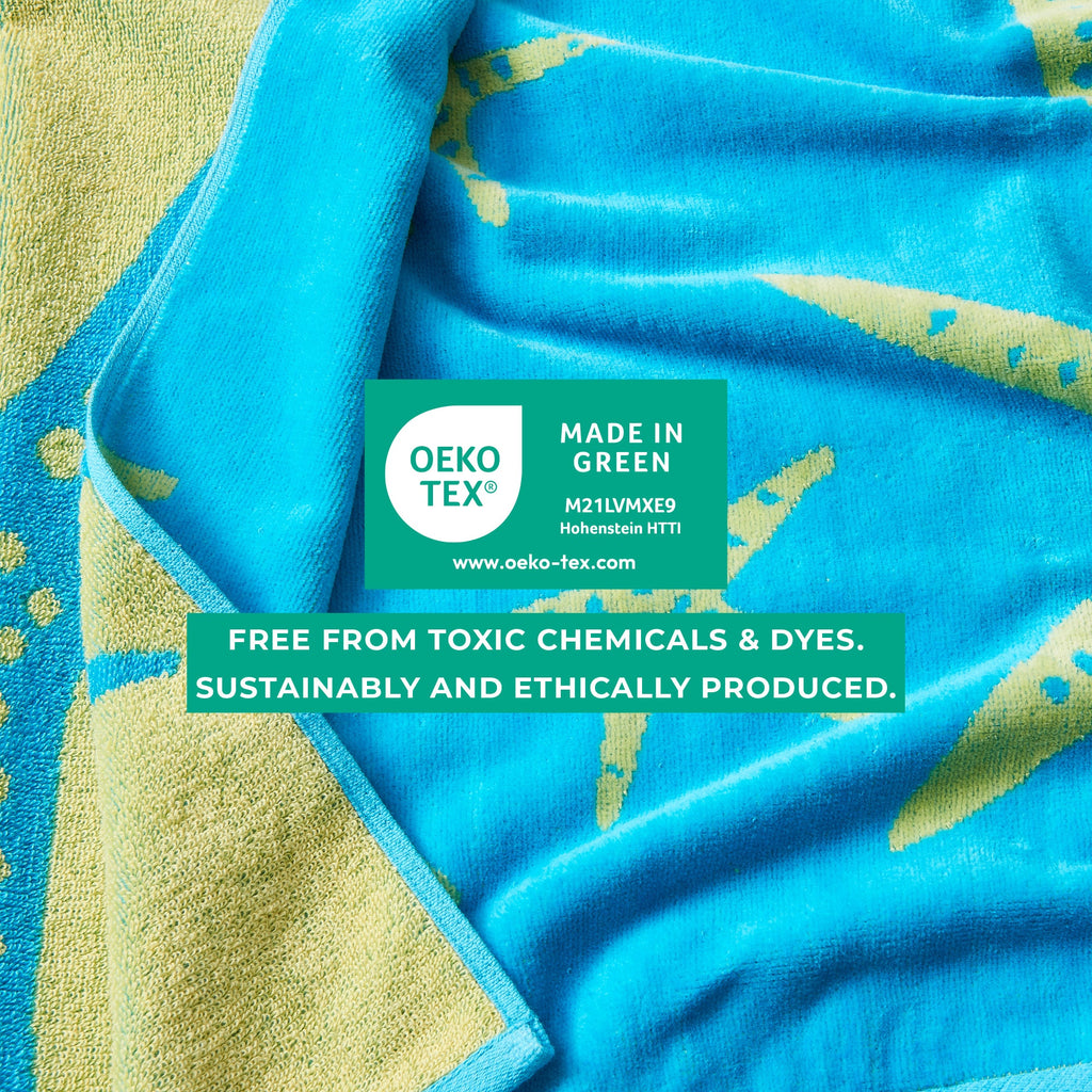 Elegant Cotton Velour Beach Towel Set – Maui Collection (2-Pack)