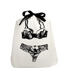 Lace Lingerie Travel Bag – Cream