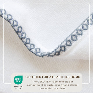 Elegant Cotton Border-Stitched Towel Set – Valery Collection (6-Piece)