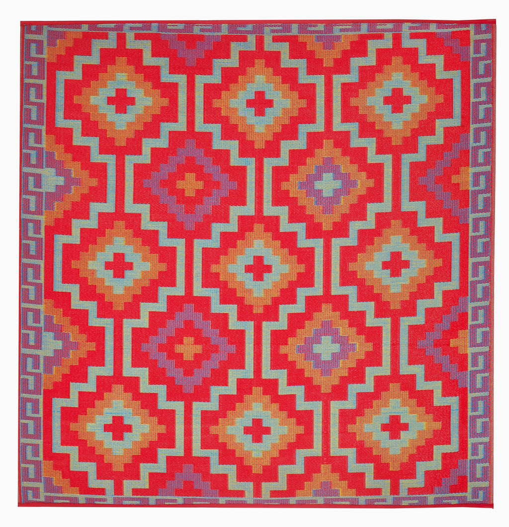 Lhasa Boho Reversible Outdoor Patio Rug