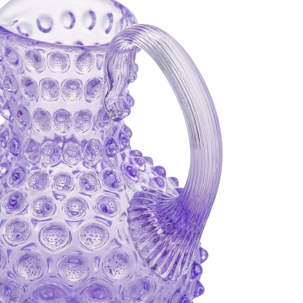 Hobnail Glass Creamer Jug in Lilac Bloom – 1 Liter