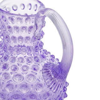 Hobnail Glass Creamer Jug in Lilac Bloom – 1 Liter