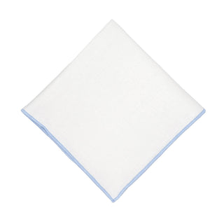 Linen Napkins With Blue Stitch Edges, Set of 4